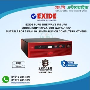 EXIDE PURE SINEWAVE INVERTER GQP 1125 VA 12V