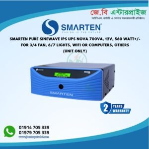Smarten Pure Sine Wave Ips Ups 700 va 560 Watt 12v For 3 Fan 6 Lights