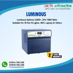 "Luminous IPS UPS Optimus 2300+ 24V Pure Sine Wave Inverter – 2000VA Dual Battery Backup for Home and Office"