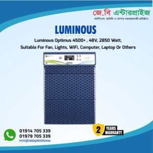 Luminous Optimus 4500+ 48V Pure Sine Wave IPS UPS with Smart LCD Display and Quad Battery Support for Ultra Heavy-Duty Backup